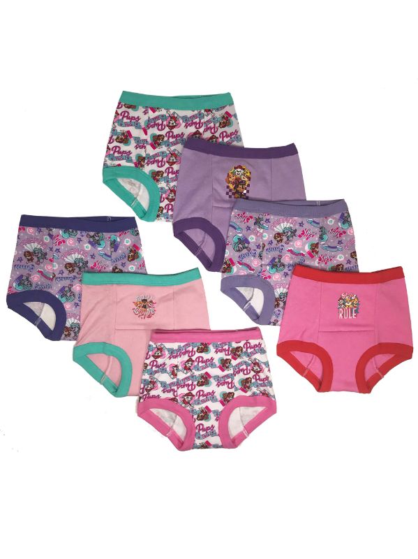 Photo 1 of 4T Paw Patrol Toddler Girls Training Pants 7-Pack- OPENED PACKAGING 
