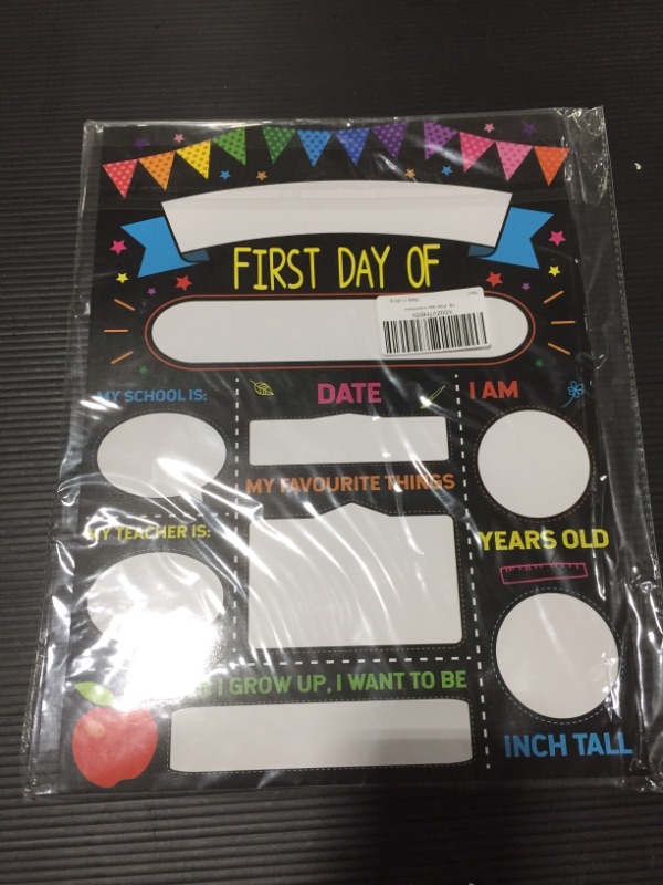 Photo 2 of 16 Pack First & Last Day of School Board Signs, 9x12 inch Back to School Board Sign for First Day Last Day of School, Double Sided 1st Day Photo Prop Sign for Preschool Kindergarten Kids Girls Boys
