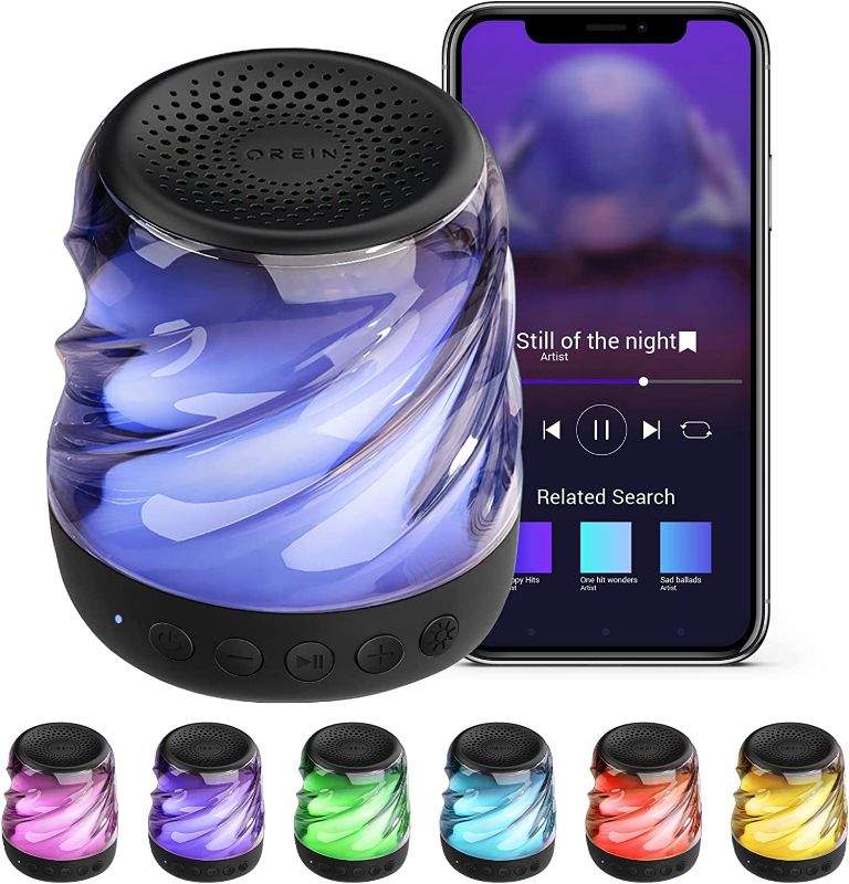 View 1 of OREiN 3 in 1 Portable Sound Machine with High Fedelity Bluetooth Speaker for Travel, White Noise Machine with Night Light,Timer, Memory Function and Soothing Sounds for Baby Kids Adults.
