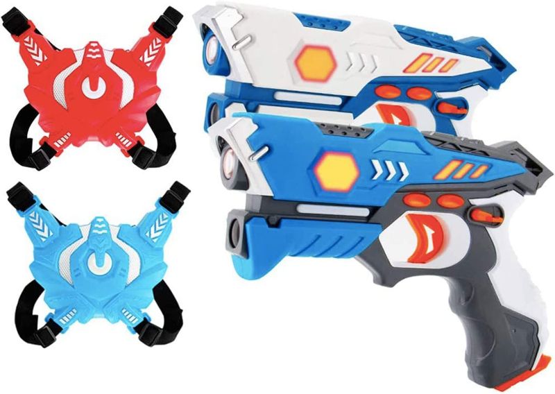 Photo 1 of ComTec Laser Tag for Kids, Laser Tag Sets with Gun and Vest, Laser Guns Toys Gift for Boys Girls Game Party Multiplayers Indoor Outdoor- Infrared 0.9mW(2 Pack)--FACTORY SEALED