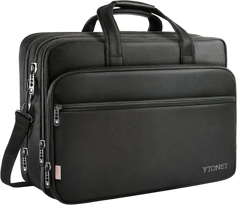 Photo 1 of 17 inch Laptop Bag, Travel Briefcase with Organizer, Black
