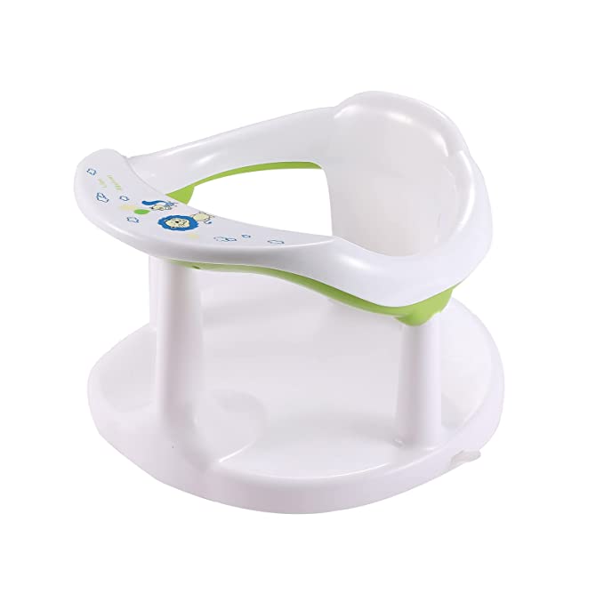 Photo 1 of BABY BATH RING with Anti-Slip Edge Infant Baby Bath Chair for Sitting Up Baby Bathtub Seat Provides Backrest Support,6-18 Months(White)