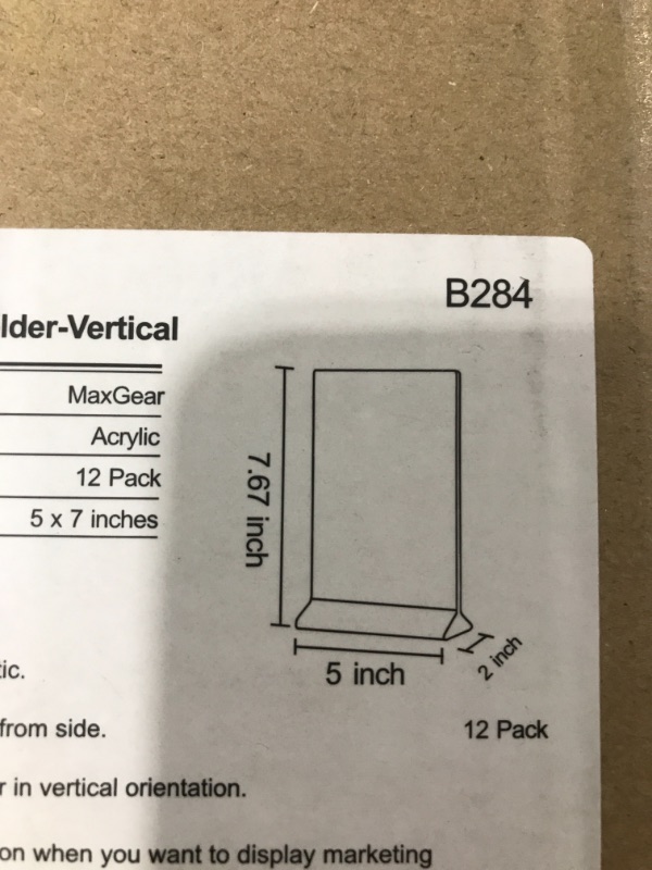 Photo 1 of 12pck Stand up Sign Holder-Vertical 7.6''x5''x2'' 