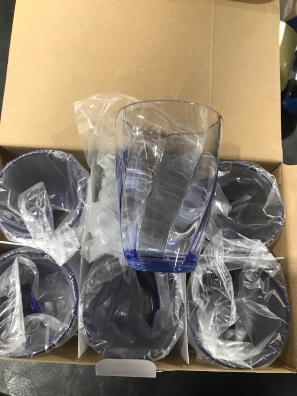 Photo 2 of  12 Ounce Plastic Tumblers, 6 Packs Stackable Drinking Glasses