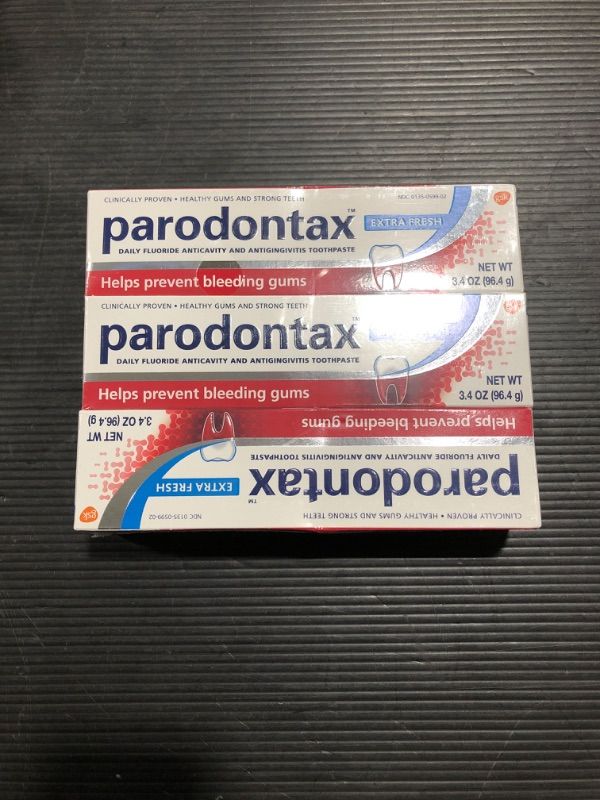 Photo 2 of Parodontax Active Gum Repair Whitening Toothpaste for Bleeding Gums - 3x3.4 oz Tube