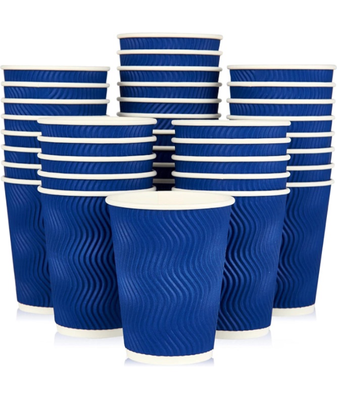 Photo 1 of 20oz Disposable Corrugated Paper Cups Set Of 60 