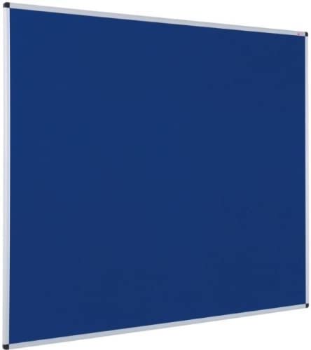 Photo 1 of VIZ-PRO Notice Board Felt Blue, 48 X 36 Inches, Silver Aluminium Frame
