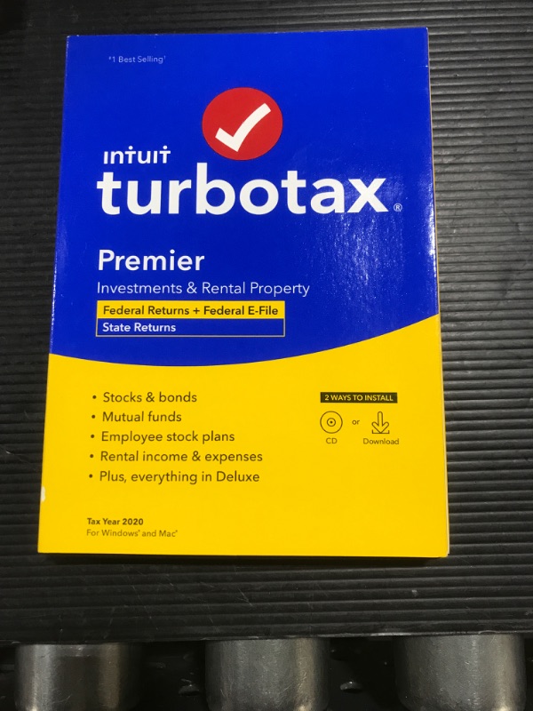 Photo 2 of [Old Version] TurboTax Premier 2020 Desktop Tax Software, Federal and State Returns + Federal E-file [Amazon Exclusive] [PC/Mac Disc]