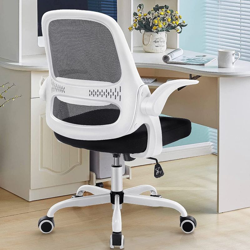 Photo 1 of Office Chair, KERDOM Ergonomic Desk Chair, Breathable Mesh Computer Chair, Comfy Swivel Task Chair with Flip-up Armrests and Adjustable Height
