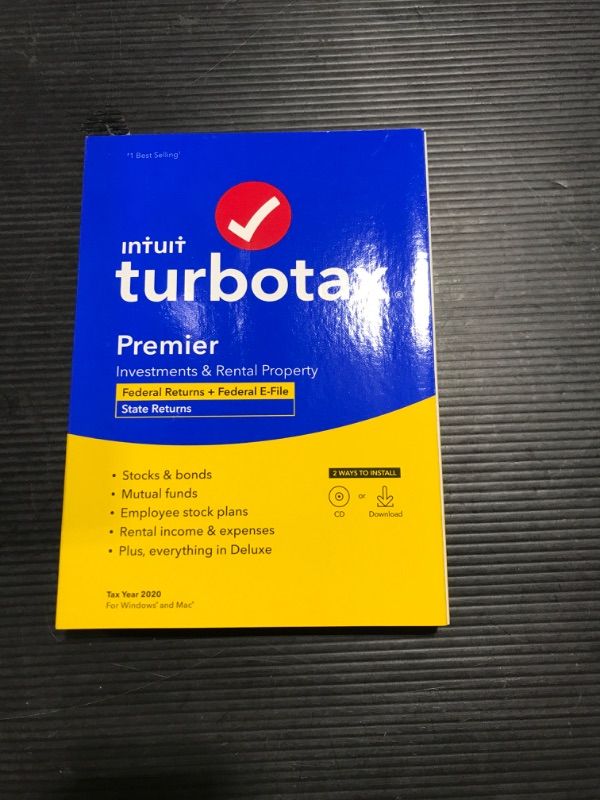 Photo 2 of [Old Version] TurboTax Premier 2020 Desktop Tax Software, Federal and State Returns + Federal E-file [Amazon Exclusive] [PC/Mac Disc]