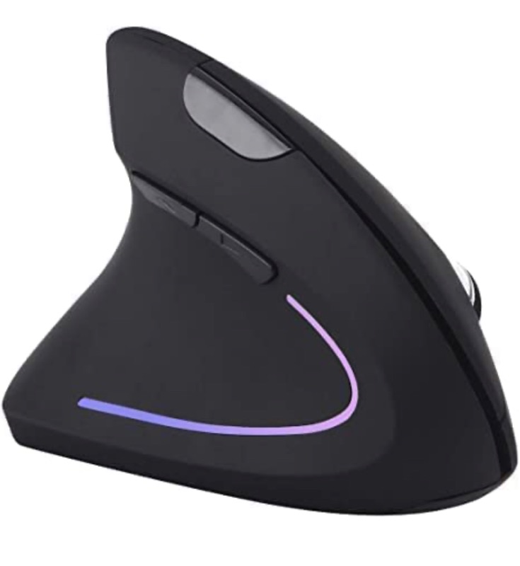 Photo 1 of 2.4G Wireless Left Handed Ergonomic Vertical Mouse,1600 DPI-Rechargeable Battery