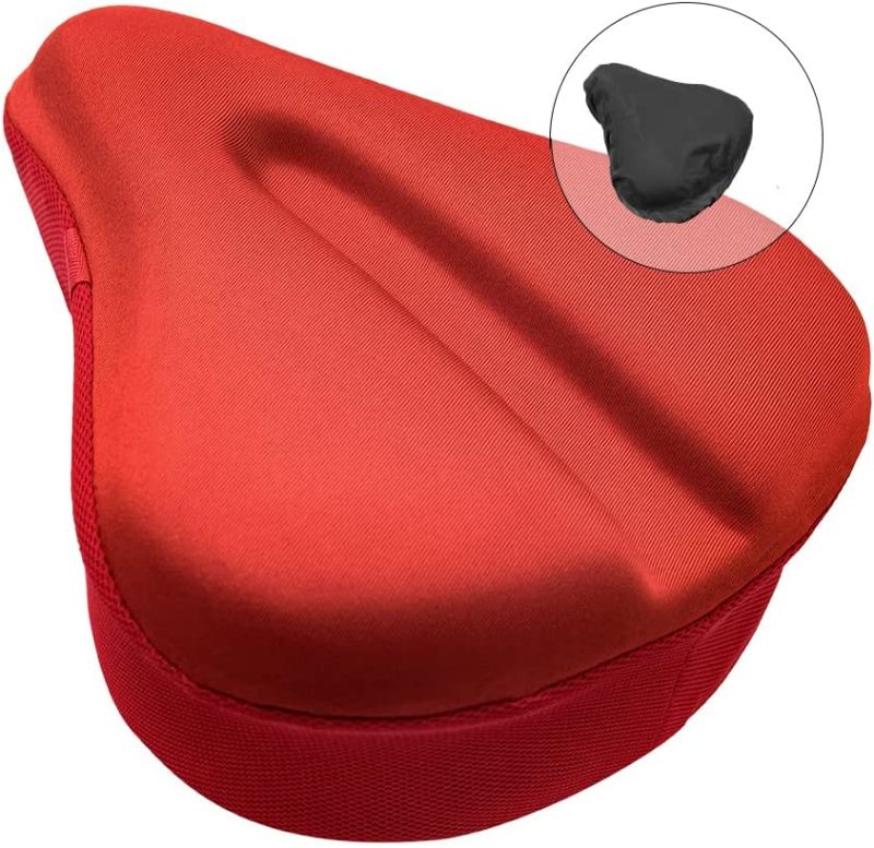 Photo 1 of AceList Gel Exercise Bike Seat Cushion, Comfort Bike Seat Cover Easy to install, Bike Seats for Women Comfort Wide, Foam Bicycle Seat Cushion for Peloton, Schwinn, Sunny, Keiser, MYX, Cruiser Bikes, Outdoor Indoor Cycling bike
