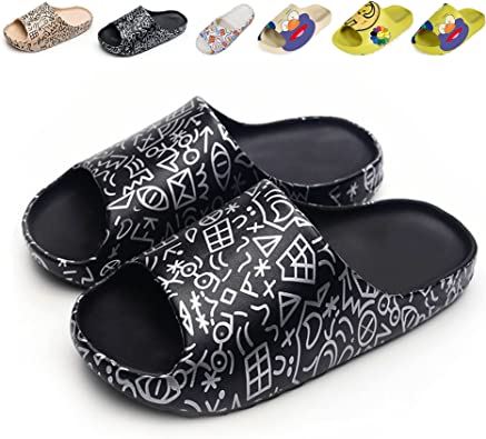 Photo 1 of Cloud Slippers for Women and Men,Shower Slippers Bathroom Sandals,Unisex Slides Slippers,Thick EVA Soles Slippers,Non-Slip Indoor And Outdoor Slippers Size 10