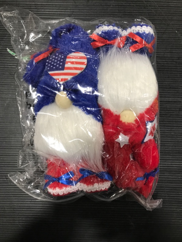 Photo 2 of 4th of July Gnomes Decor, Patriotic Tomte Plush, Independence Day Gnomes Plush, Memorial Day Nisse Handmade Scandinavian, Elf Dwarf Home Collection, July 4th Tiered Tray Decorations 