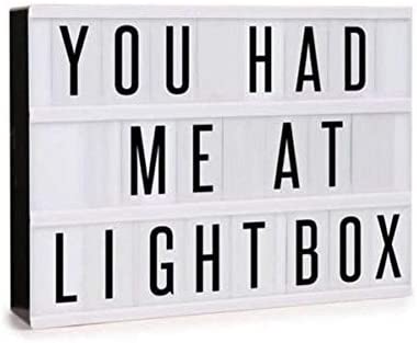 Photo 1 of Lightess Cinema Light Box with Free Combination Letters and LED Light Message Board Lamp A4 Size, 90 Signs 