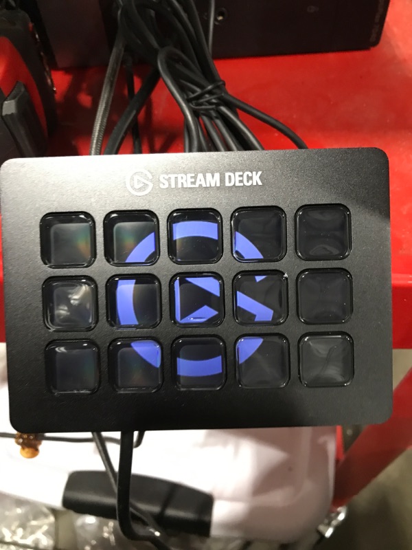 Photo 1 of Elgato Stream Deck - Live Content Creation Controller with 15 Customizable LCD Keys, Adjustable Stand, for Windows 10 and macOS 10.13 or Late (10GAA9901) 