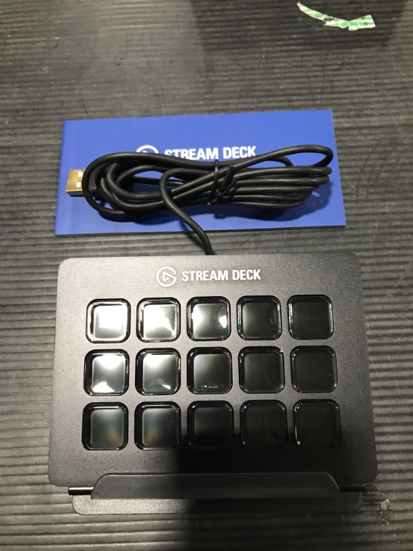 Photo 2 of Elgato Stream Deck - Live Content Creation Controller with 15 Customizable LCD Keys, Adjustable Stand, for Windows 10 and macOS 10.13 or Late (10GAA9901) 