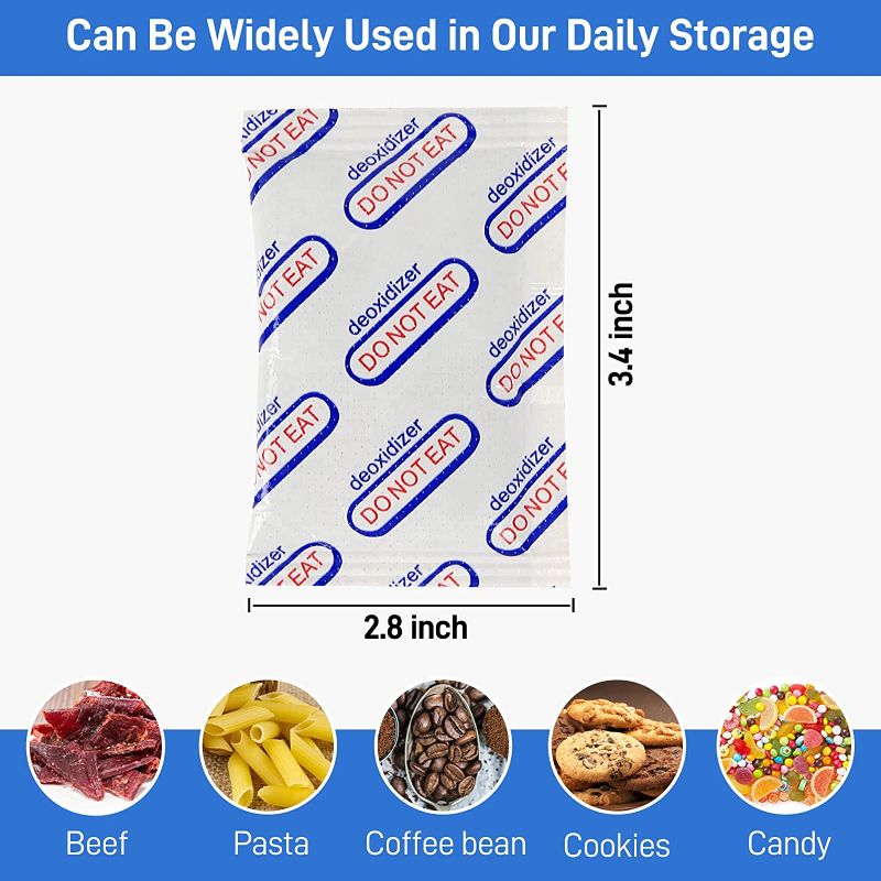 Photo 1 of 20 Packets Individually Wrapped Oxygen Absorbers 3000cc for Long-term Food Storage(1 Packet of 1 Bag), Large Food Grade O2 Absorbers for Jerky Spices Suitable for Mylar Bags
