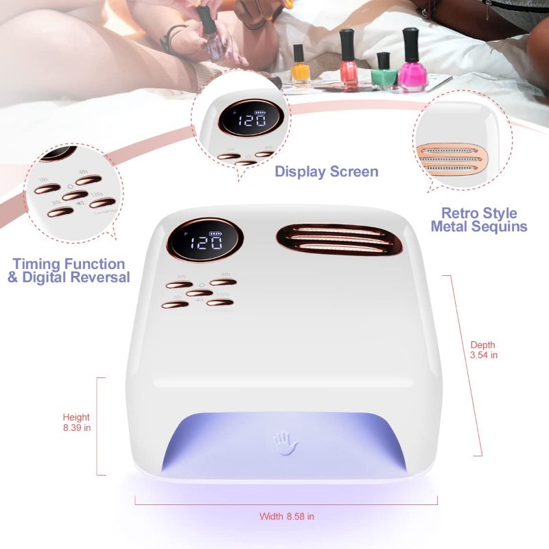 Photo 1 of Cordless Led Nail Lamp, BETE Wireless Nail Dryer, 72W Rechargeable Led Nail Light, Portable Gel UV Led Nail Lamp with 4 Timer Setting Sensor and LCD Display, Professional Led Nail Lamp for Gel Polish https://a.co/d/9soHOmr