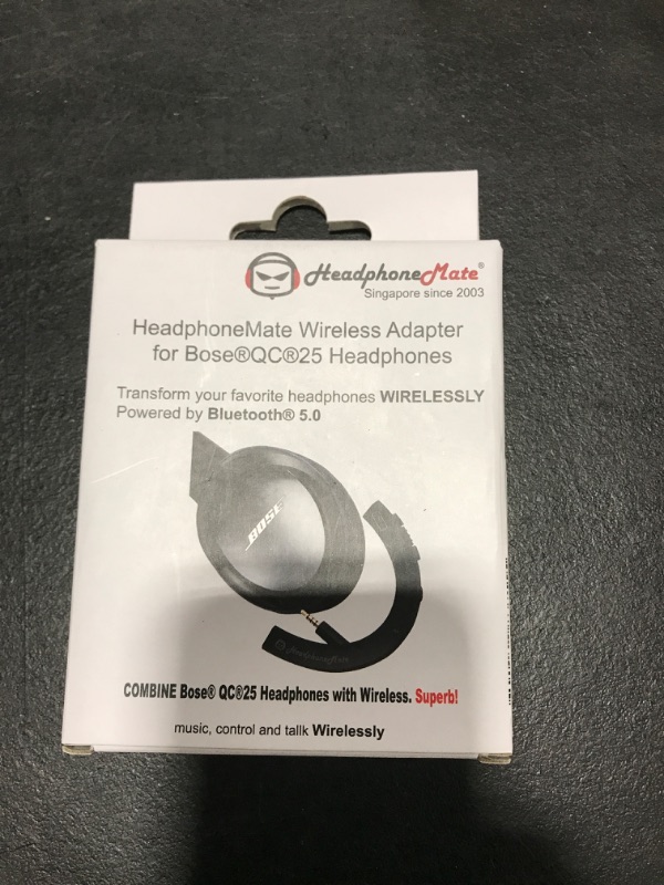 Photo 2 of HeadponeMate Wireless Bluetooth Adapter for Bose QuietComfort QC 25 QC25 Headphones