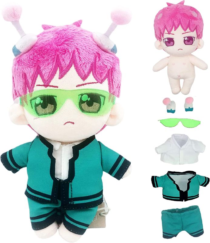 Photo 1 of 9"/23cm uoozii Saiki Plush Cute Anime Plush with Changeable Cosplay Doll Clothes
