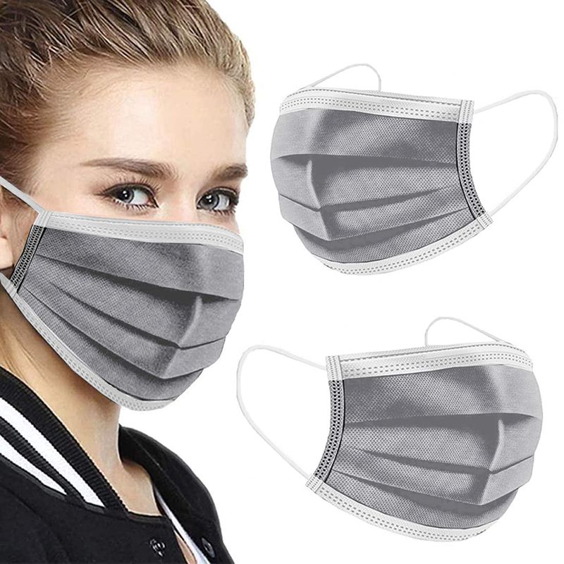 Photo 1 of 100PCS Grey 3 ply Disposable Face Masks
