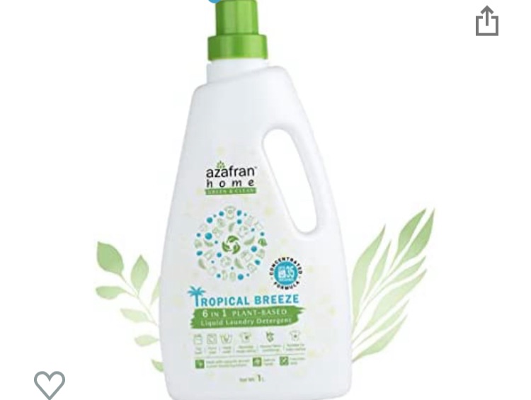 Photo 1 of Azafran Home Tropical Breeze 6 in 1 Eco-Friendly Liquid Laundry Detergent - 1L