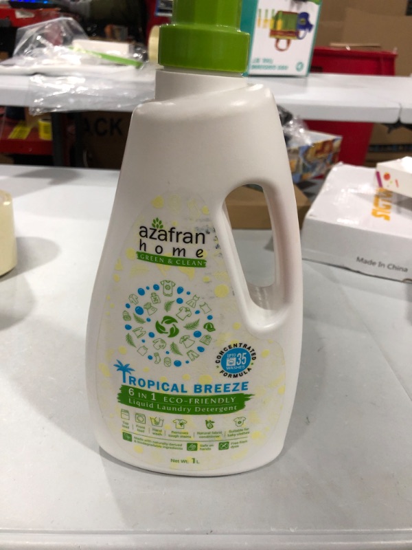 Photo 2 of Azafran Home Tropical Breeze 6 in 1 Eco-Friendly Liquid Laundry Detergent - 1L