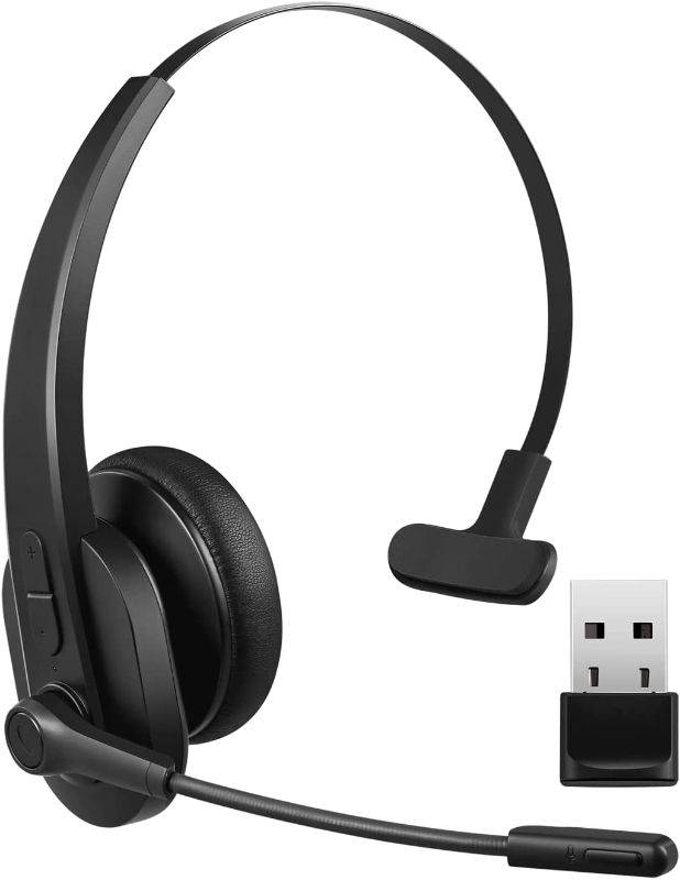 Photo 1 of Wireless Headset with Microphone, Mute Button, Noise Cancelling Mic ( With USB Adapter )
