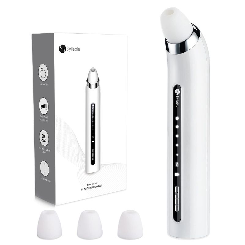 Photo 1 of 
Blackhead Remover, Fitted with Heater Function to Remove Blackheads and Pimples, Features 5 Levels of Suction and 3 Different Silicone Tips, USB Rechargeable Blackhead Vacuum Kit for All Skin Types
