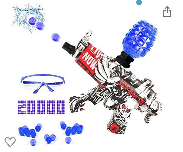 Photo 1 of Brand: NBDIB
NBDIB Gèl Blastèr Splatter Ball Automatic Toy, with 20000 Water Gel Beads and Goggles, for Yard Games Shooting Team Games for Boys and Girls Ages 12+ (Red)