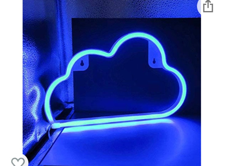 Photo 1 of Blue Cloud Neon Signs LED Blue Neon Night Light Decoration for Hotel Shop Restaurant Bedroom Party Game Decoration Festive Party,Christmas,Wedding (Blue)