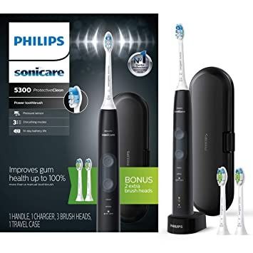 Photo 1 of Philips Sonicare ProtectiveClean 5300 Rechargeable Electric Power Toothbrush, Black, HX6423/34
