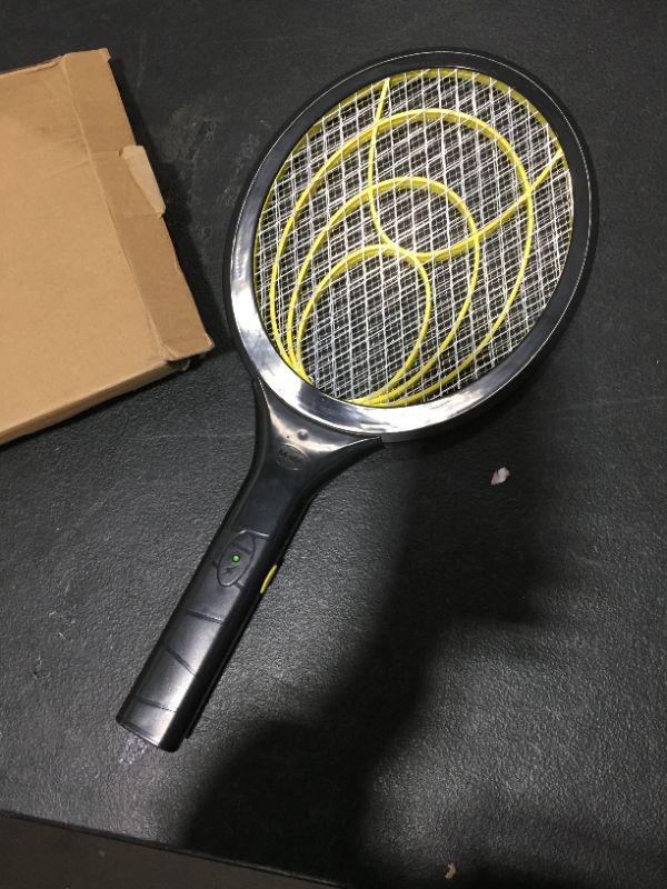 Photo 2 of mafiti Electric Fly Swatter Fly Killer Bug Zapper Racket for Indoor and Outdoor 2AA Batteries not Included (1, Yellow)
