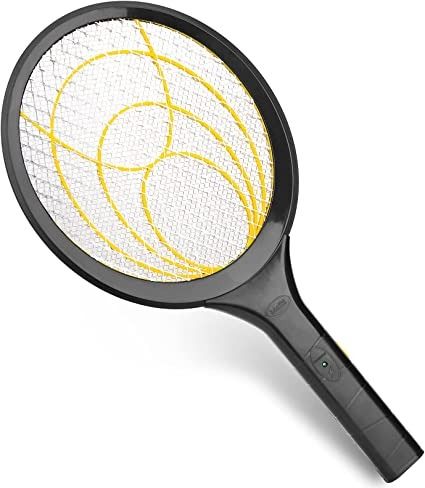 Photo 1 of mafiti Electric Fly Swatter Fly Killer Bug Zapper Racket for Indoor and Outdoor 2AA Batteries not Included (1, Yellow)
