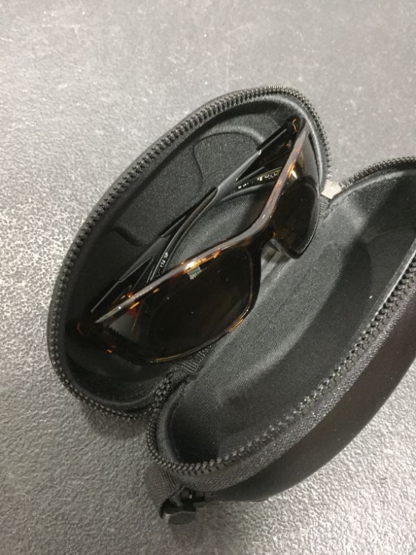 Photo 2 of B.N.U.S corning glass lens polarized sunglasses for men women with spring hinges mirror scratch proof shades Black brown lens
