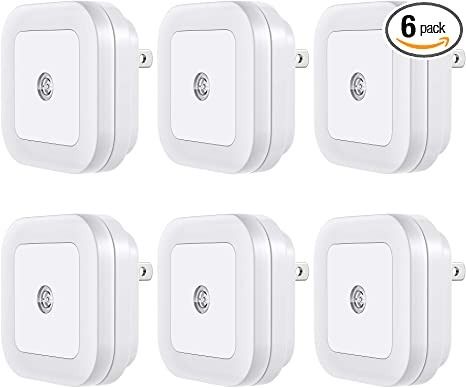 Photo 1 of Vont 'Lyra' LED Night Light, Plug-in [6 Pack] Super Smart Dusk to Dawn Sensor, Night Lights Suitable for Bedroom, Bathroom, Toilet, Stairs, Kitchen, Hallway, Kids,Adults,Compact Nightlight, Cool White
