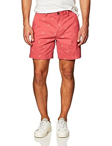 Photo 1 of Amazon Essentials Men's Slim-Fit 9" Short, Washed Red, Lobster, 31
