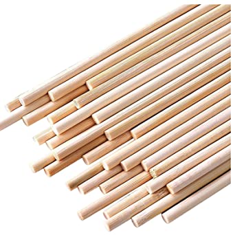 Photo 1 of 100PCS Dowel Rods Wood Sticks Wooden Dowel Rods - 1/4 x 12 Inch Unfinished Bamboo Sticks - for Crafts and DIYers
