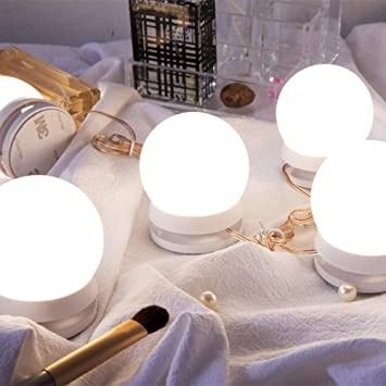 Photo 1 of Chende LED Vanity Mirror Lights, 11.53ft Hollywood Make Up Light for Vanity Stick on, 10 Large Daylight Dimmable Bulbs with AC Adapter, for Makeup Vanity Table & Bathroom Mirror, Mirror Not Included
