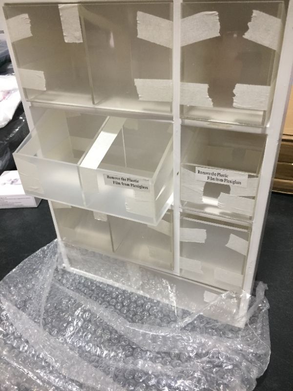 Photo 1 of 4 TIER ORGANIZER W/ PLASTIC BINS 