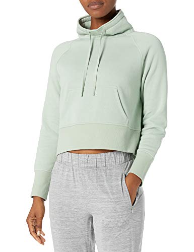 Photo 1 of Core 10 Women's Super Soft Fleece Cropped Length Cowl Neck Sweatshirt, Mint Green, X-Large
