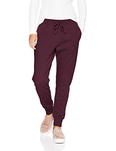 Photo 1 of Amazon Essentials Women's Relaxed Fit Fleece Jogger Sweatpant, Burgundy, Medium
