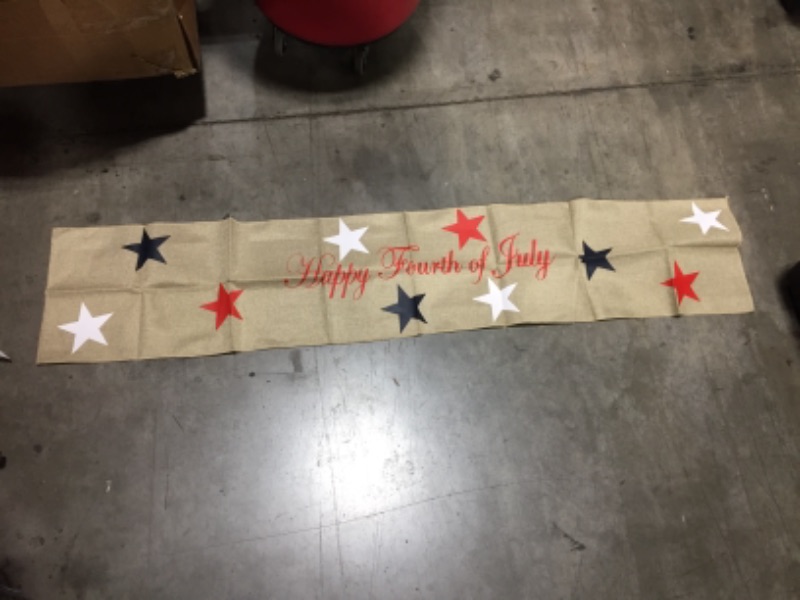 Photo 1 of 4TH OF JULY PATRIOTIC HOLIDAY DECORATION
BURLAP RUNNER