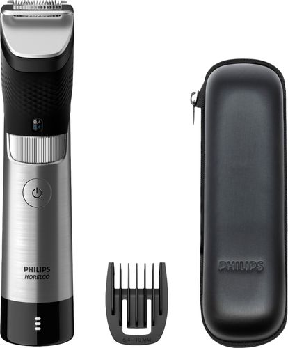 Photo 1 of Philips Norelco Ultimate Beard and Hair Trimmer Series 9000 Ultimate Precision Steel Beard and Hair Trimmer with Steel Blades Cordless and 100% Wat
