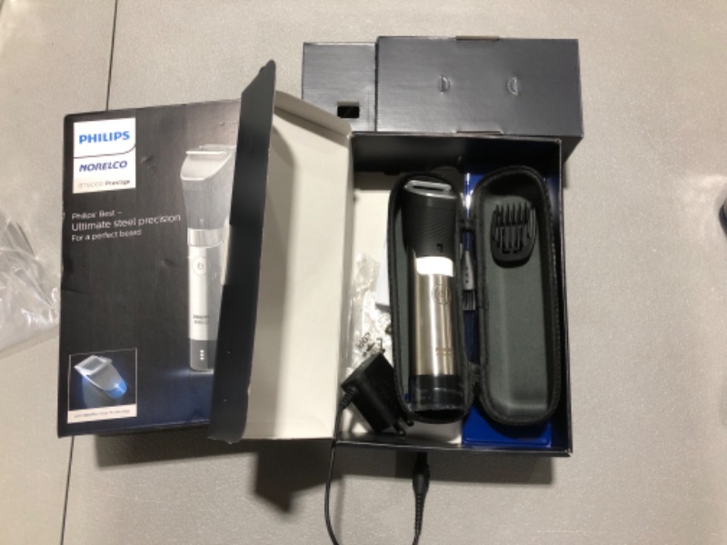 Photo 2 of Philips Norelco Ultimate Beard and Hair Trimmer Series 9000 Ultimate Precision Steel Beard and Hair Trimmer with Steel Blades Cordless and 100% Wat
