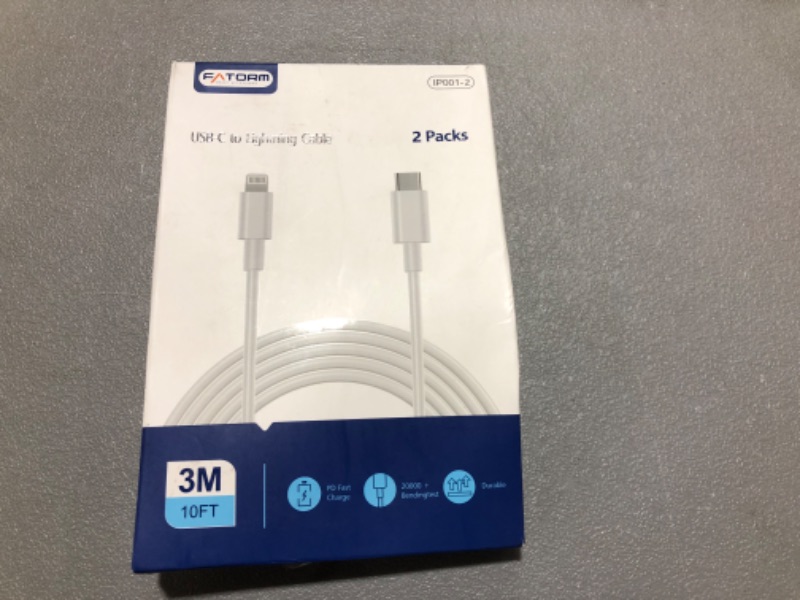 Photo 1 of USB-C to Lightning Cable 2 Pack 10ft