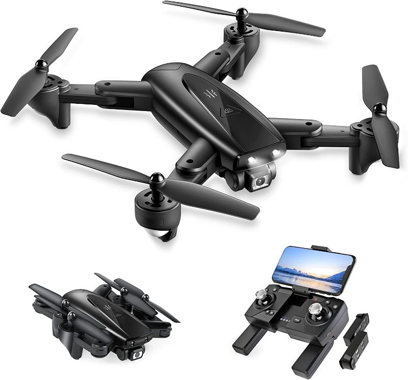 Photo 1 of UranHub GPS Drone with Camera for Adults 2K UHD FPV Live Video, Foldable RC Quadcopter UG600 with 2 Batteries, Follow Me and Auto Return, Gesture Control, Waypoints, Point of Interest
