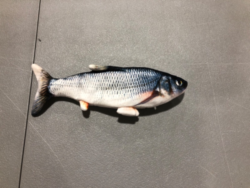 Photo 1 of Potaroma Flopping Fish Cat Toy with SilverVine and Catnip, 2022 Upgraded, Moving Fish for Small Dogs, Realistic Wiggle Fish 10.5", Interactive Motion Kitten Kicker Exercise Toy
