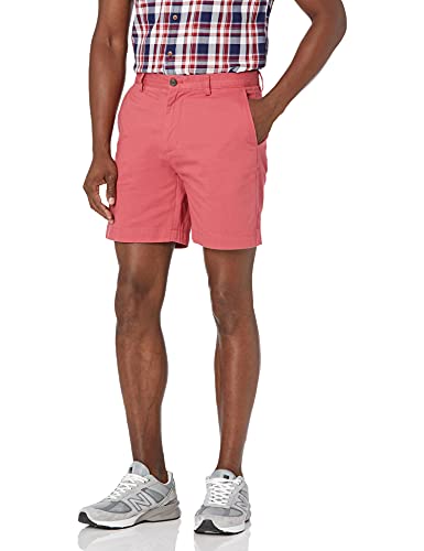 Photo 1 of Amazon Essentials Men's Slim-Fit 7" Short, Washed Red, 32
